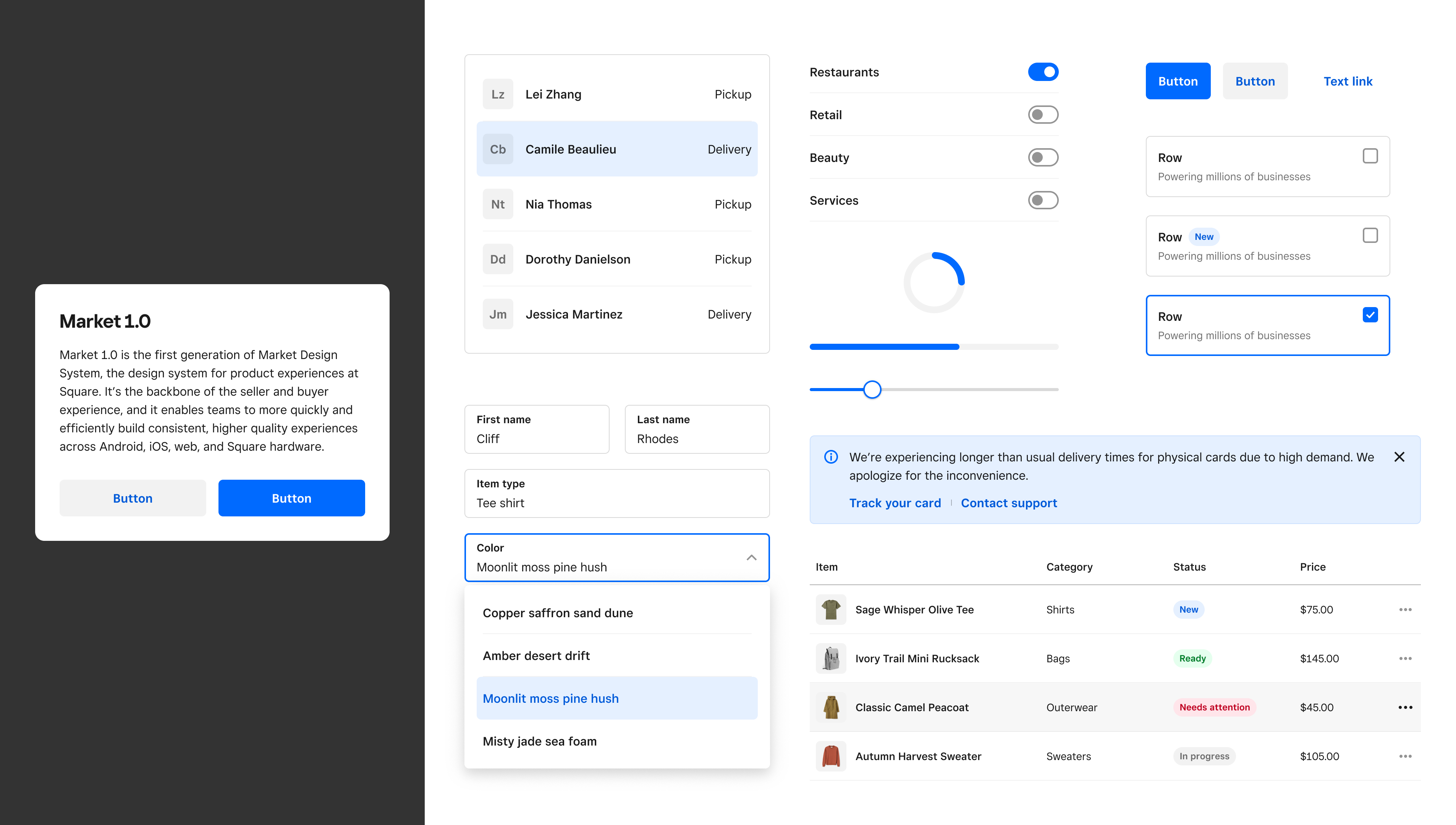 Before: blue design system