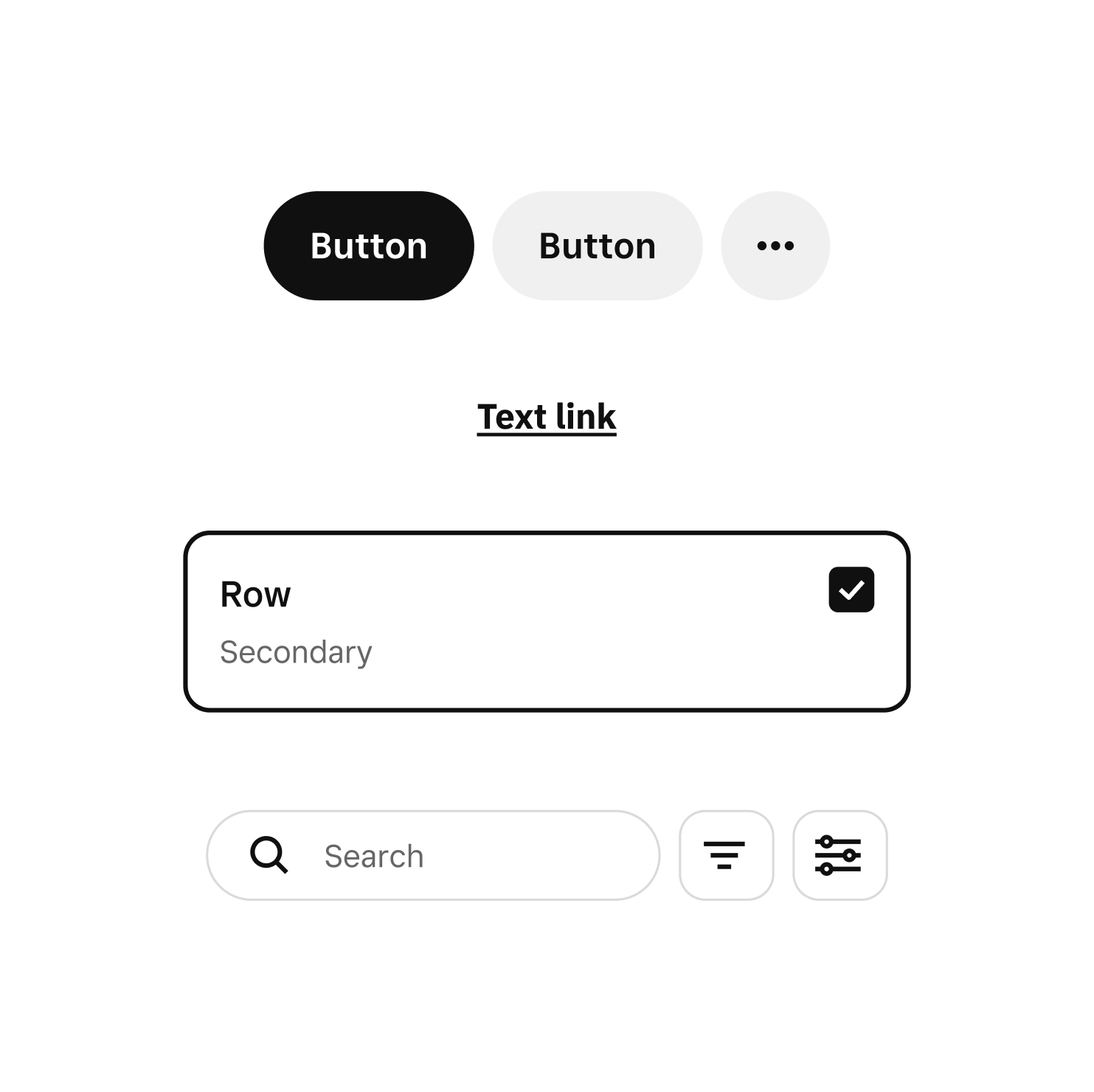 Market Monochrome design system: black