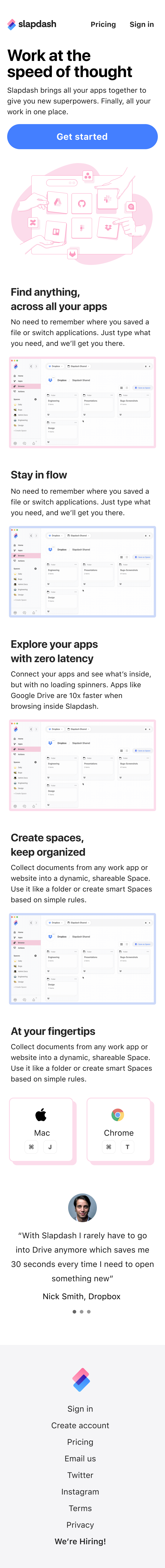 Reworked marketing site — mobile